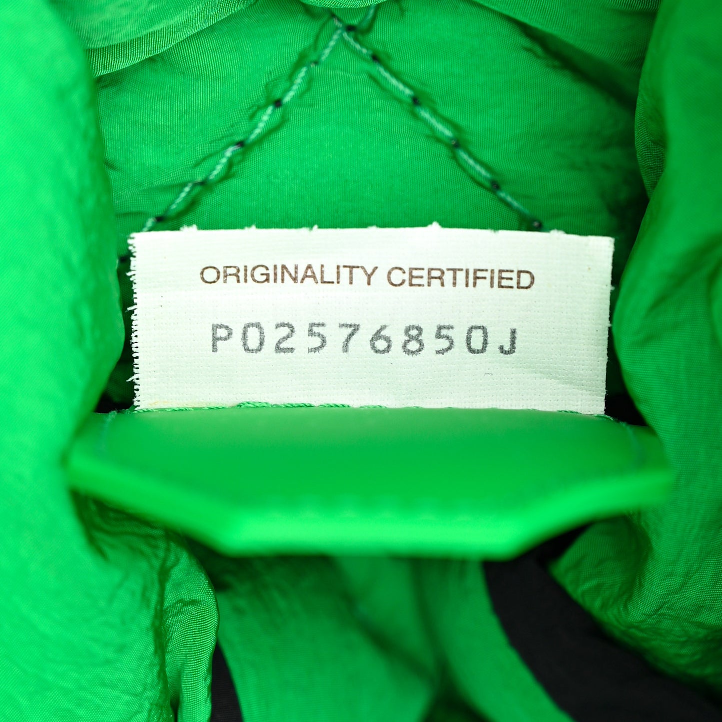 Nylon Intrecciato Padded Tech Cassette Bag Black Green