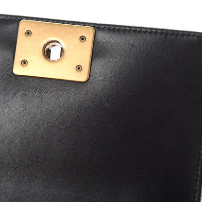 Chanel Velvet Chevron Quilted Small Boy Flap Black 11 of 15