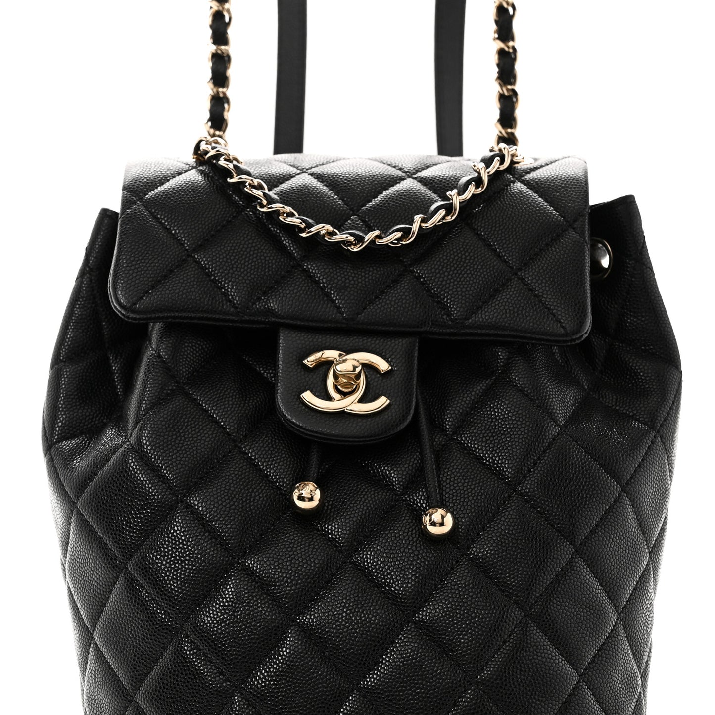 Caviar Quilted Mini Urban Spirit Backpack Black
