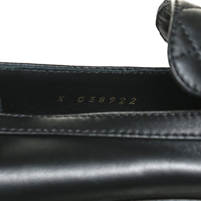 Chanel Lambskin Pearl Crystal Quilted CC Logo Jewelry Loafers 38 Black 10 of 11