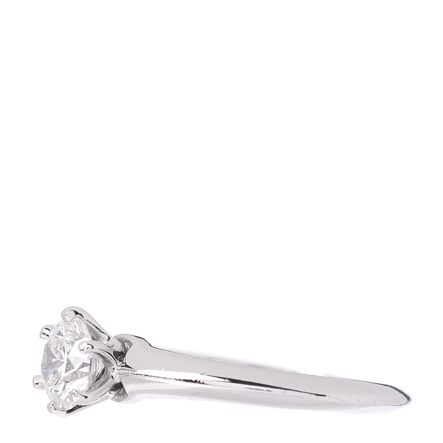 Tiffany Platinum Diamond .66ct Solitaire Engagement Ring 50 5.25 3 of 7