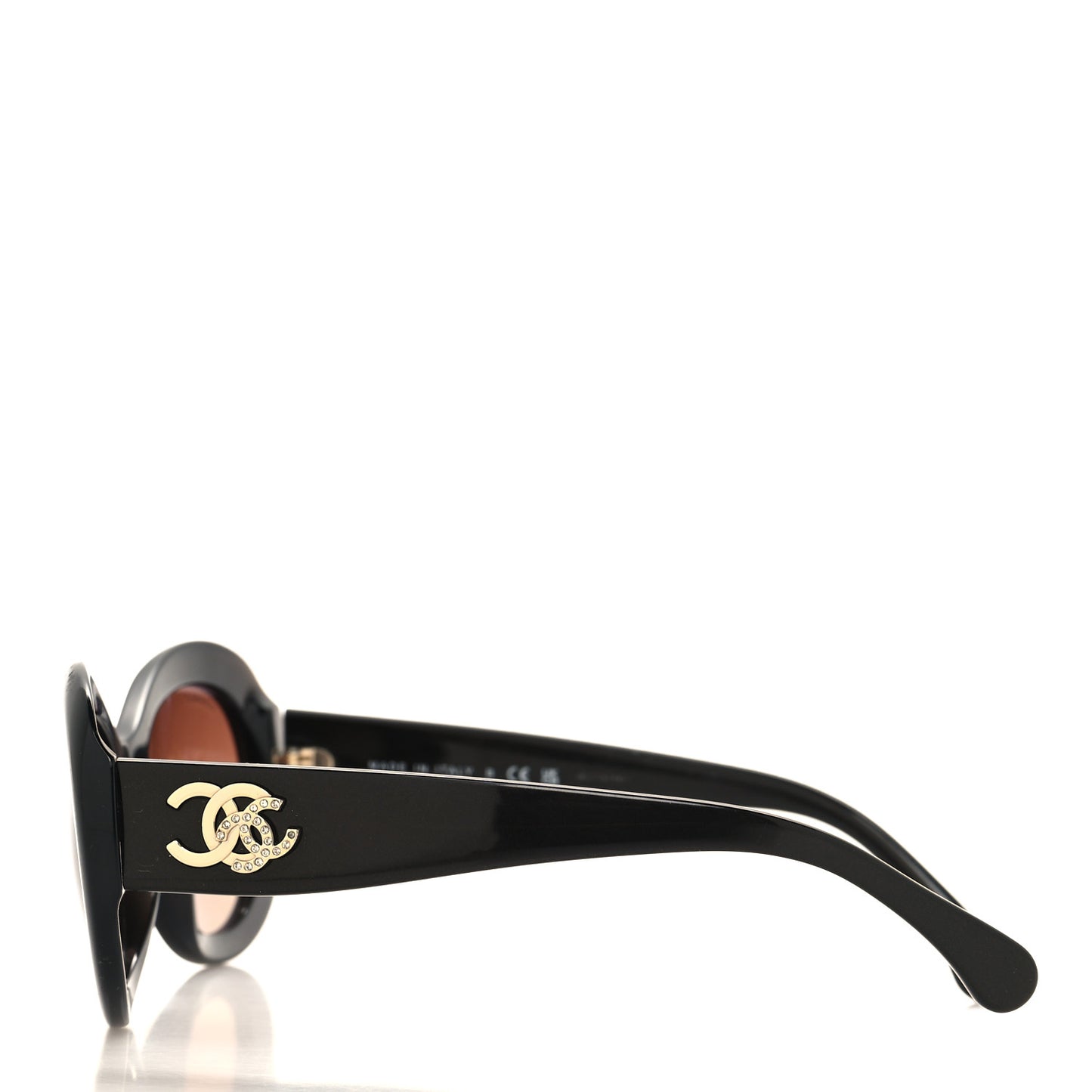 Acetate Polarized Oval CC Sunglasses 5469-B Dark Brown
