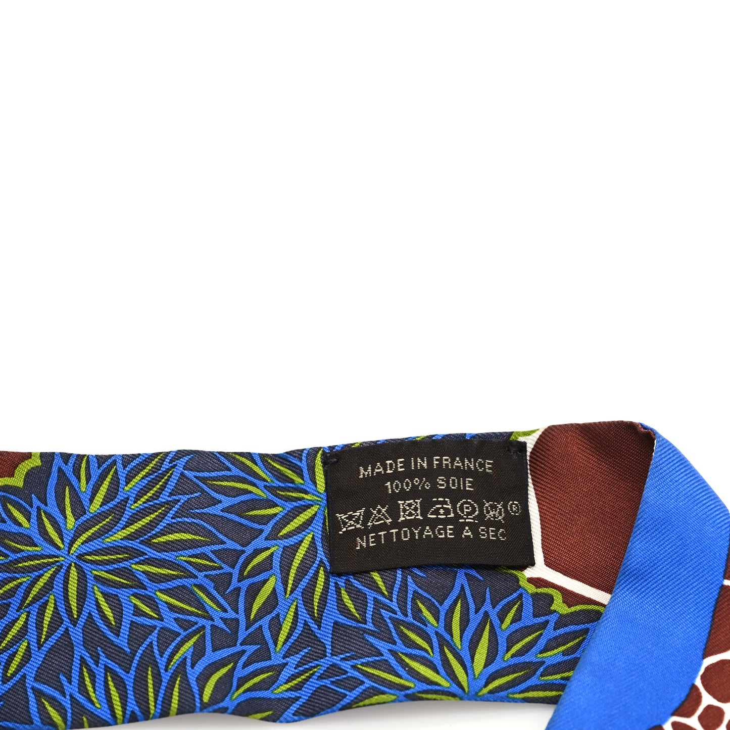 Silk The Three Graces Twilly Bleu Vert Marron
