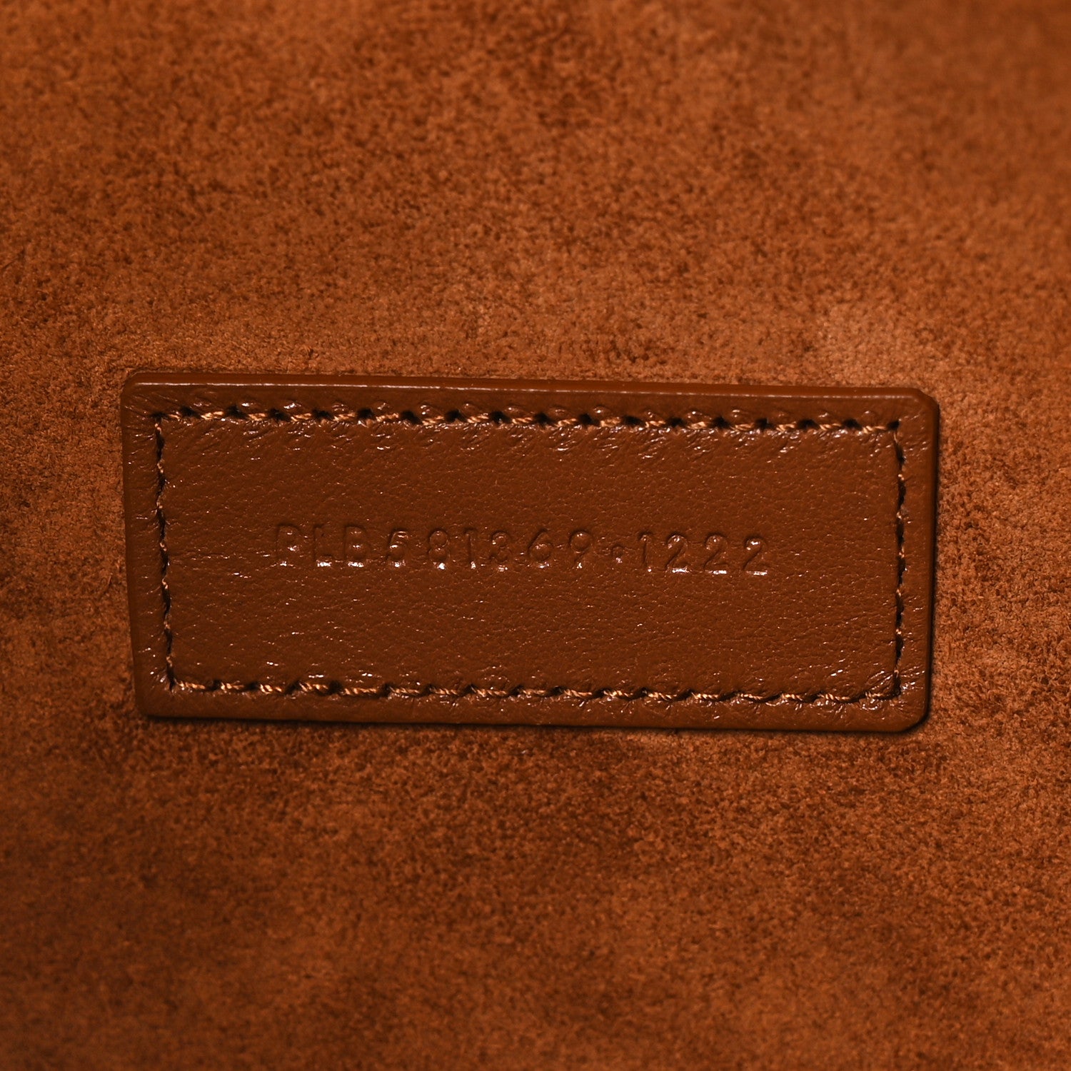 Saint Laurent Calfskin Rive Gauche Zipped Pouch Vintage Brown Gold 7 of 9