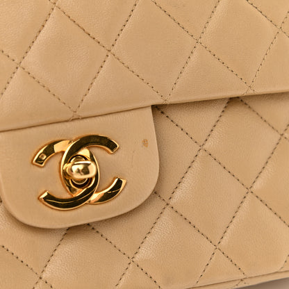 Chanel Lambskin Quilted Small Double Flap Beige 11 of 17