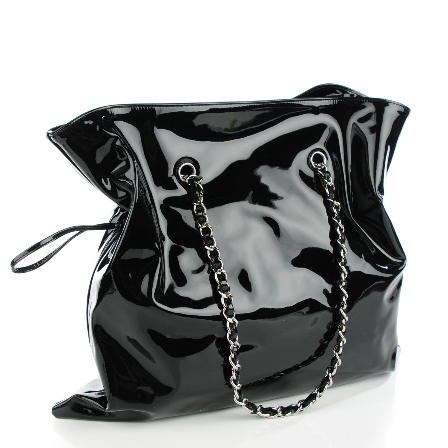 Chanel Patent Crystal Strass Bonbons Tote Black 3 of 6