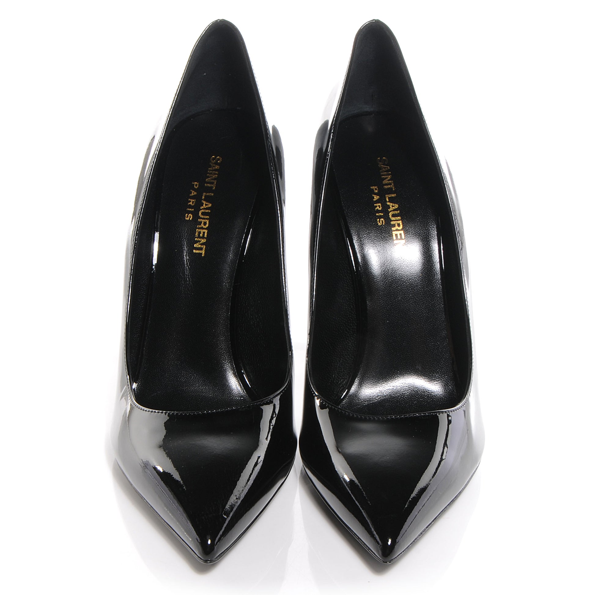 Saint Laurent Patent Classic Paris 105 Escarpin Pumps 41 Black 2 of 6