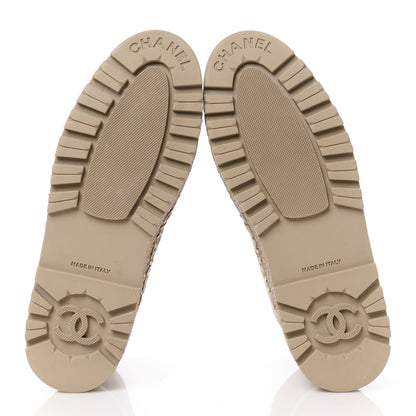 Chanel Calfskin CC Turnlock Lace Up Boots 39.5 Beige 5 of 11