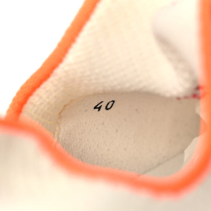Hermes Knit Suede Goatskin Womens Crew Sneakers 40 Multicolor Rose 8 of 9
