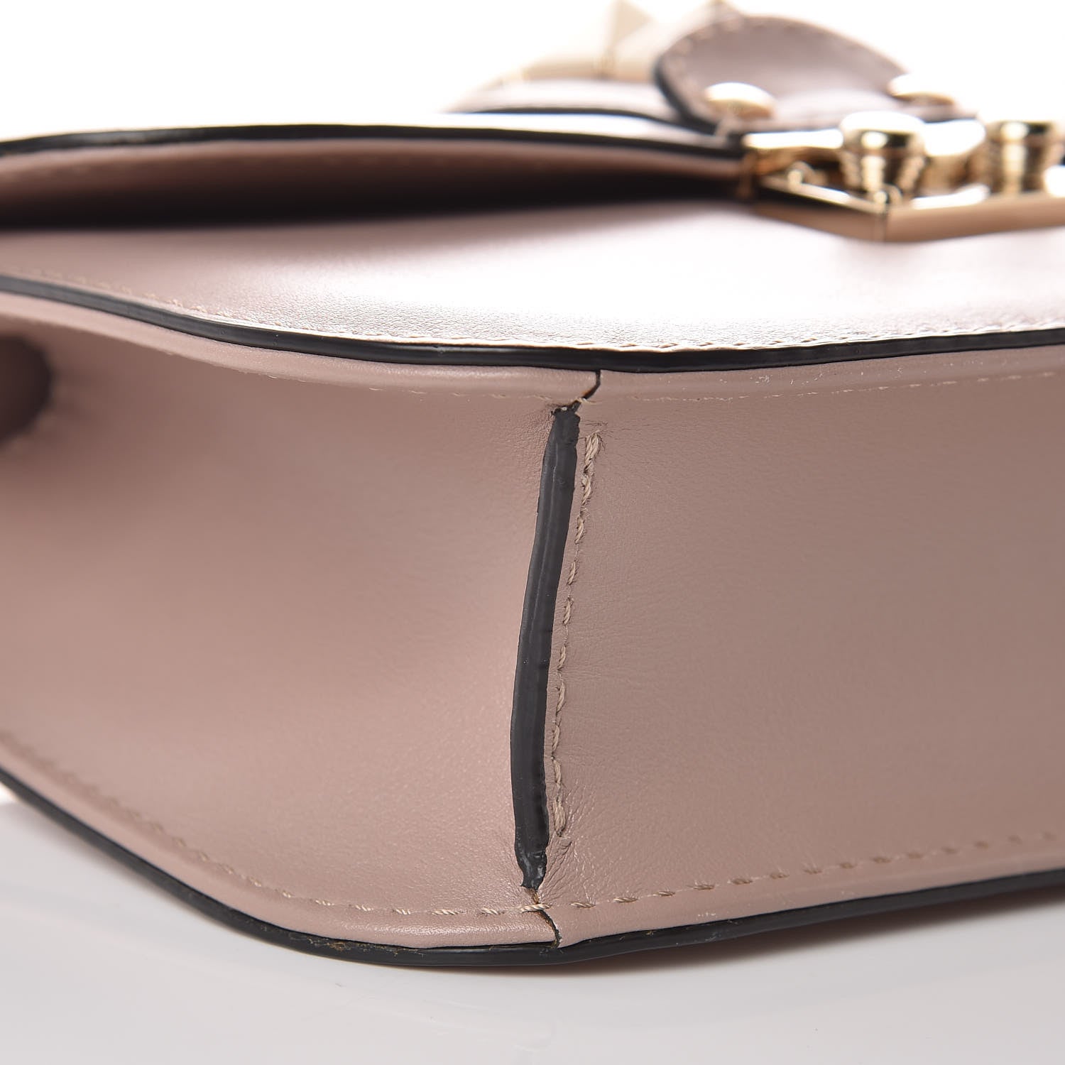 Valentino Garavani Vitello Small Glam Lock Rockstud Flap Poudre 7 of 8
