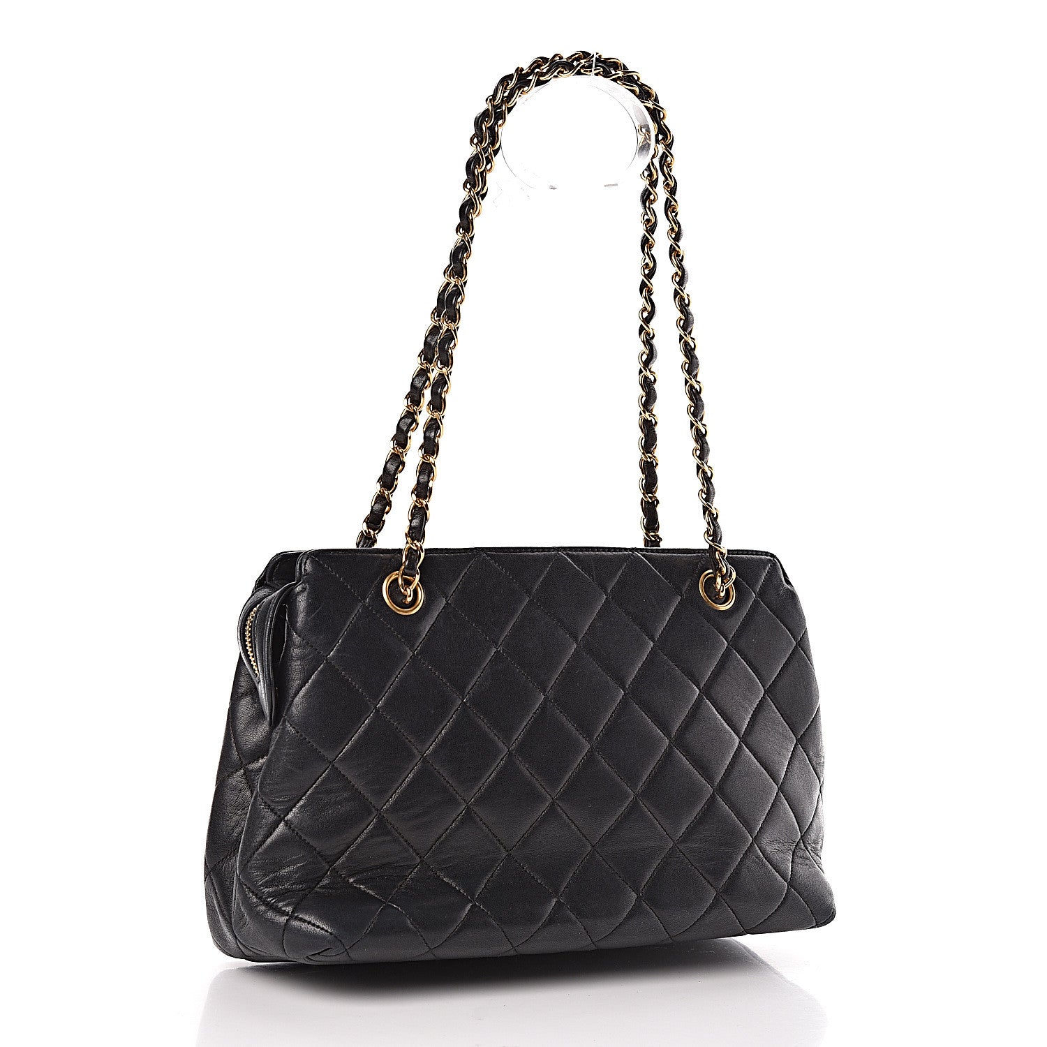 Chanel Lambskin Quilted Shoulder Bag Black 3 of 13