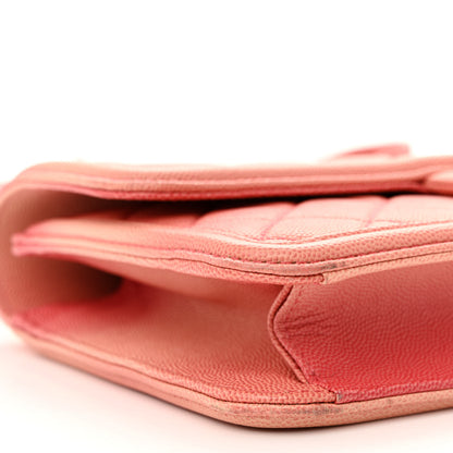 Chanel Caviar Quilted Medium Sunset On The Sea Flap Coral 9 of 10