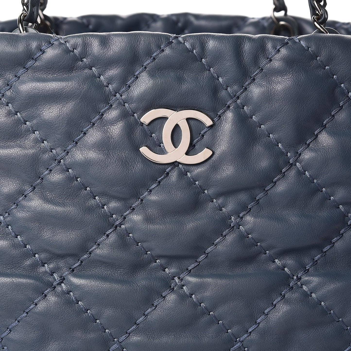 Calfskin Love Me Tender Large Tote Blue