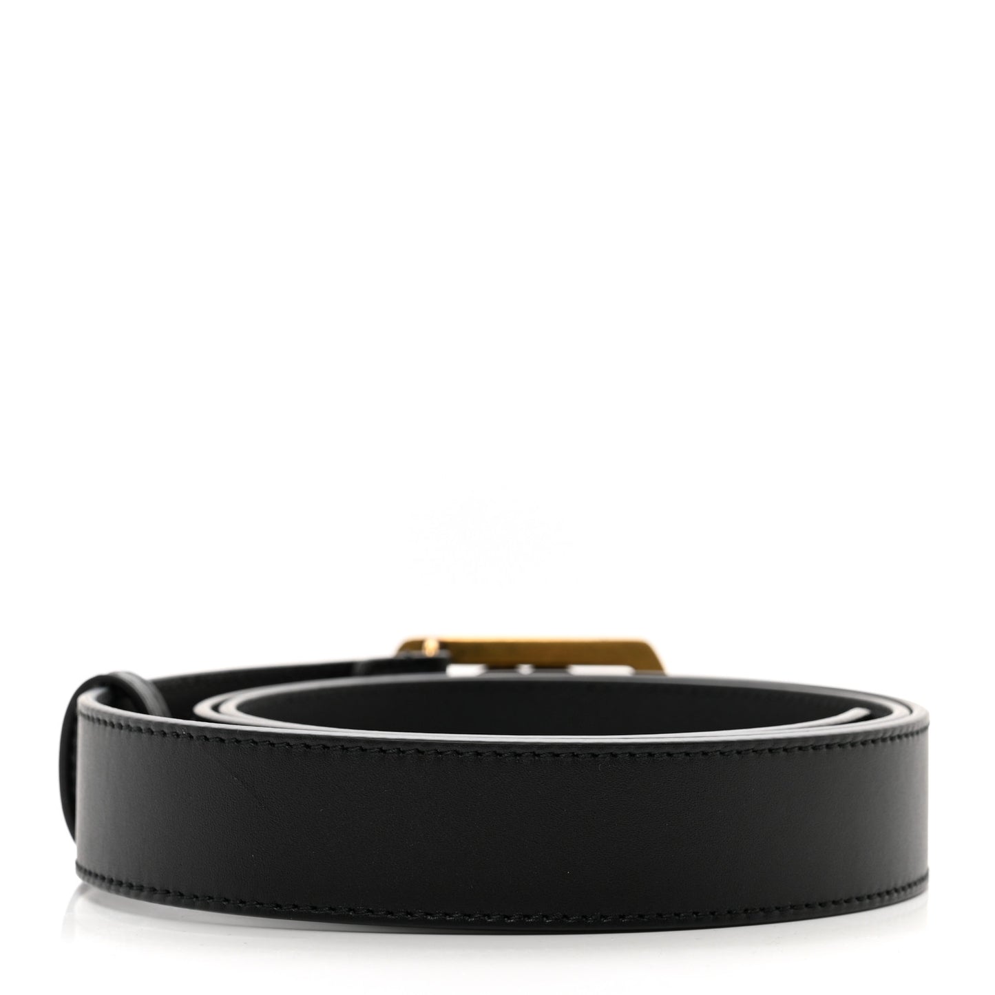 Calfskin Framed Double G Belt 100 40 Black