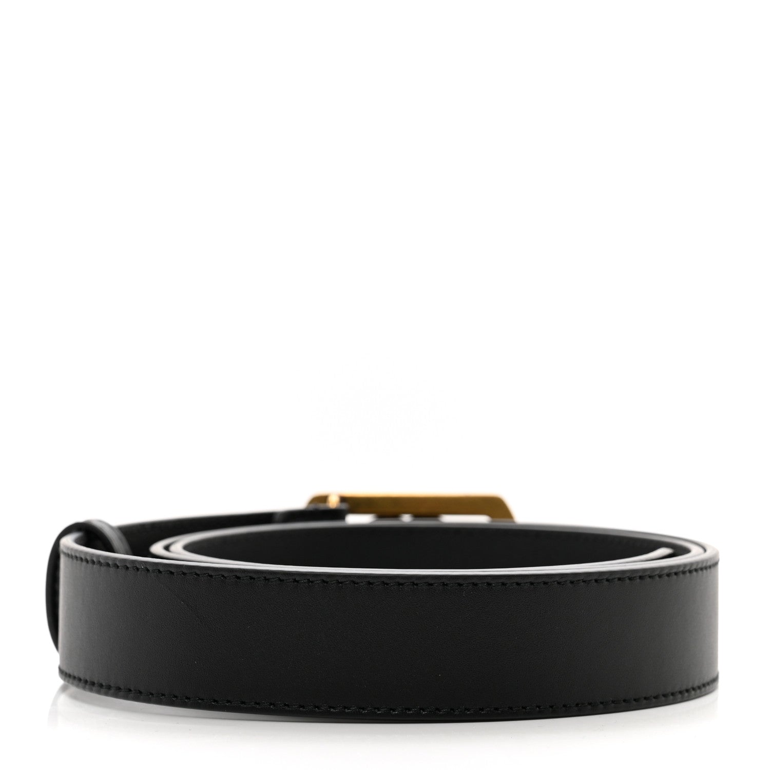 Gucci Calfskin Framed Double G Belt 100 40 Black 2 of 5