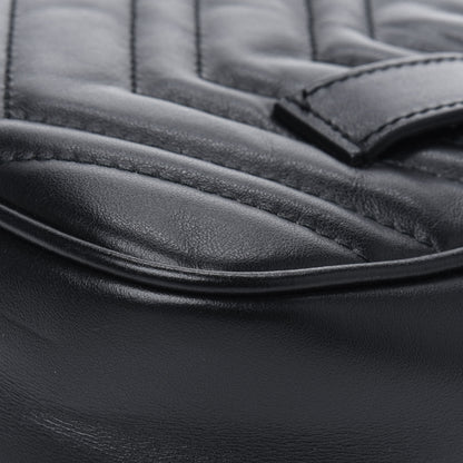 Gucci Calfskin Matelasse Mens GG Marmont Belt Bag 80 32 Black 11 of 12