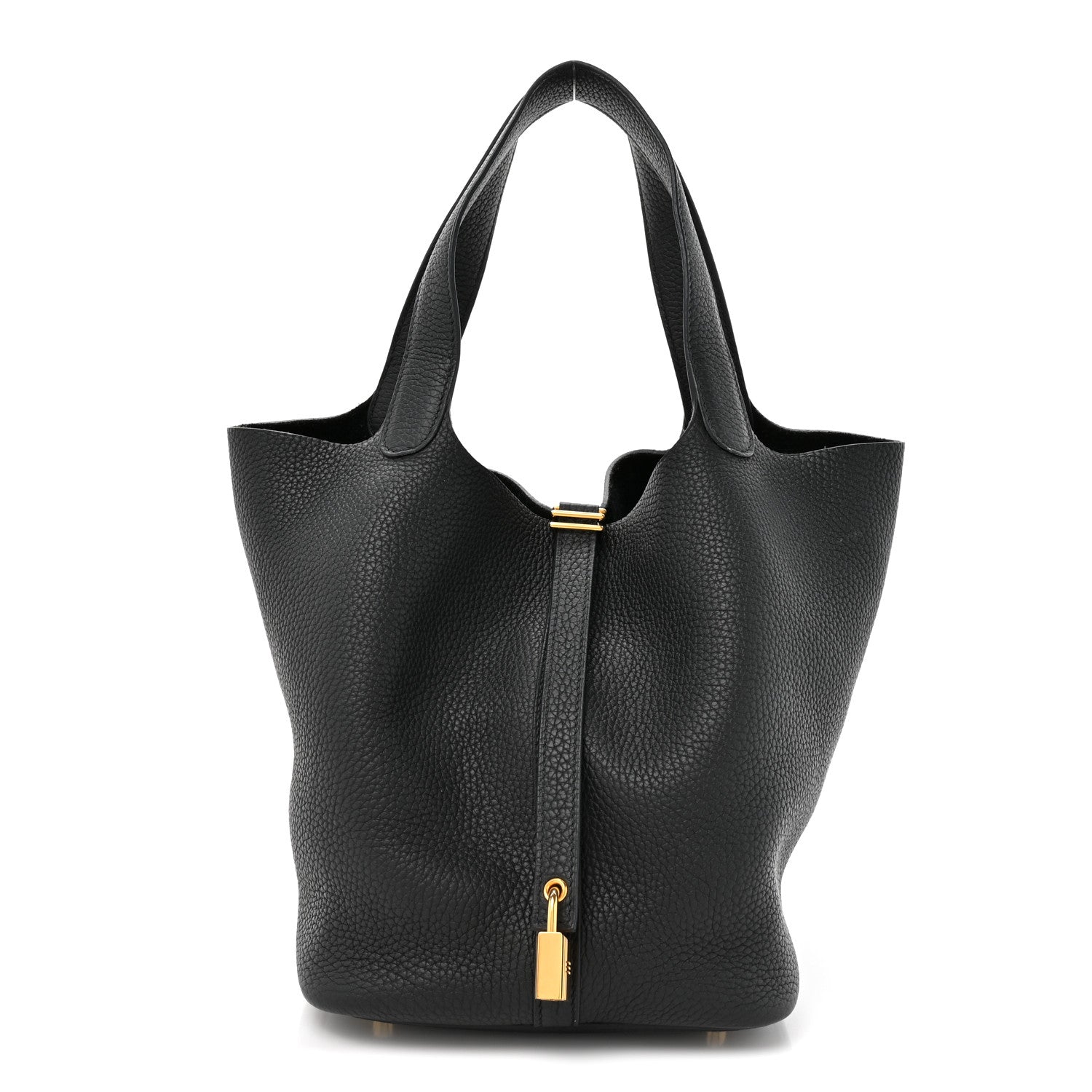 Hermes Taurillon Clemence Picotin Lock 22 MM Black 1 of 12