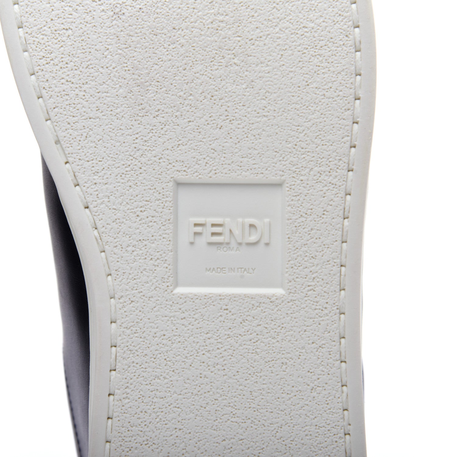 Fendi Vitello Lurex Rockoclick Slip On Sneakers 38.5 Black Gold 11 of 14