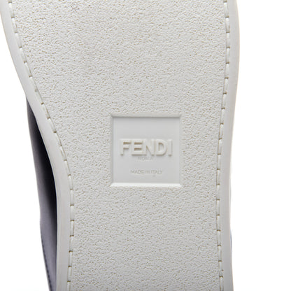 Fendi Vitello Lurex Rockoclick Slip On Sneakers 38.5 Black Gold 11 of 14
