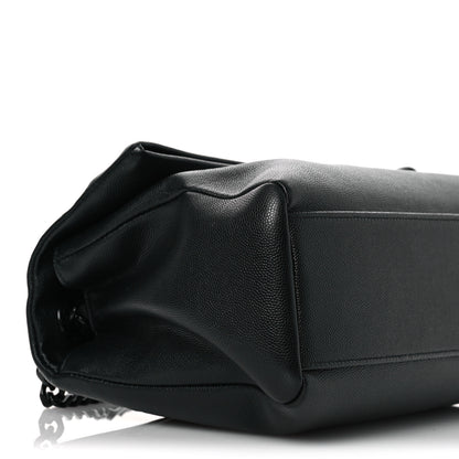 Saint Laurent Grain De Poudre Medium West Hollywood Monogram Fold-Over Black 9 of 10