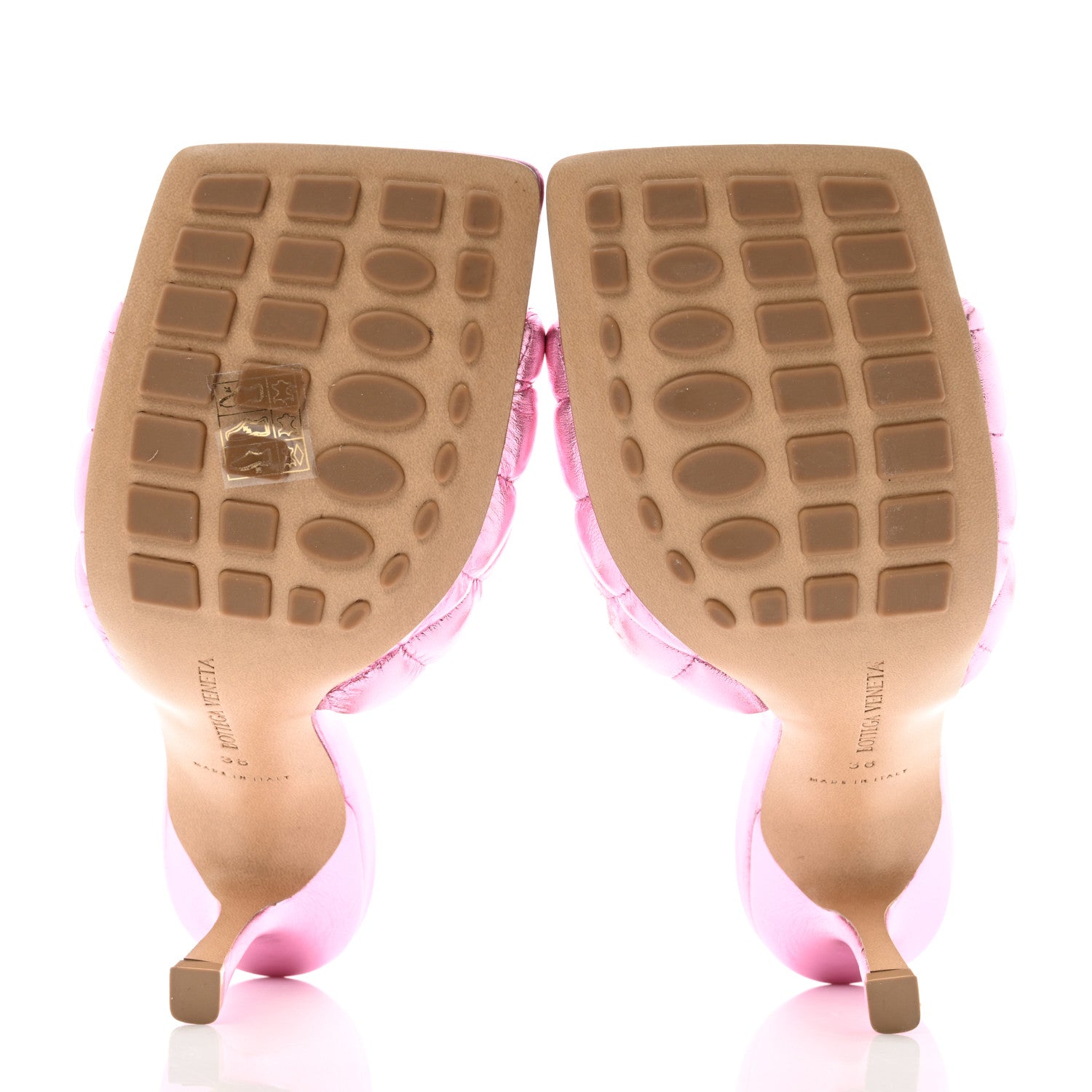 Bottega Veneta Metallic Nappa Reflection Matelasse Padded Mule Sandals 38 Azalea 5 of 7