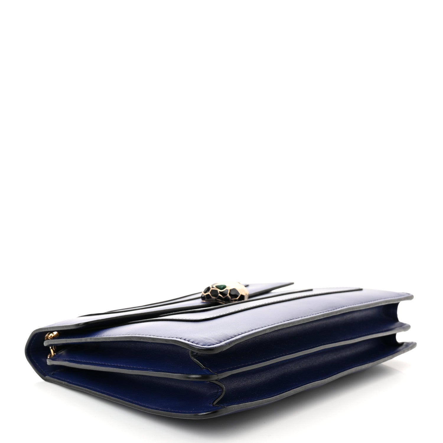Bulgari Calfskin Serpenti Forever Shoulder Bag Navy 4 of 14
