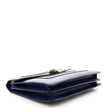 Bulgari Calfskin Serpenti Forever Shoulder Bag Navy 4 of 14
