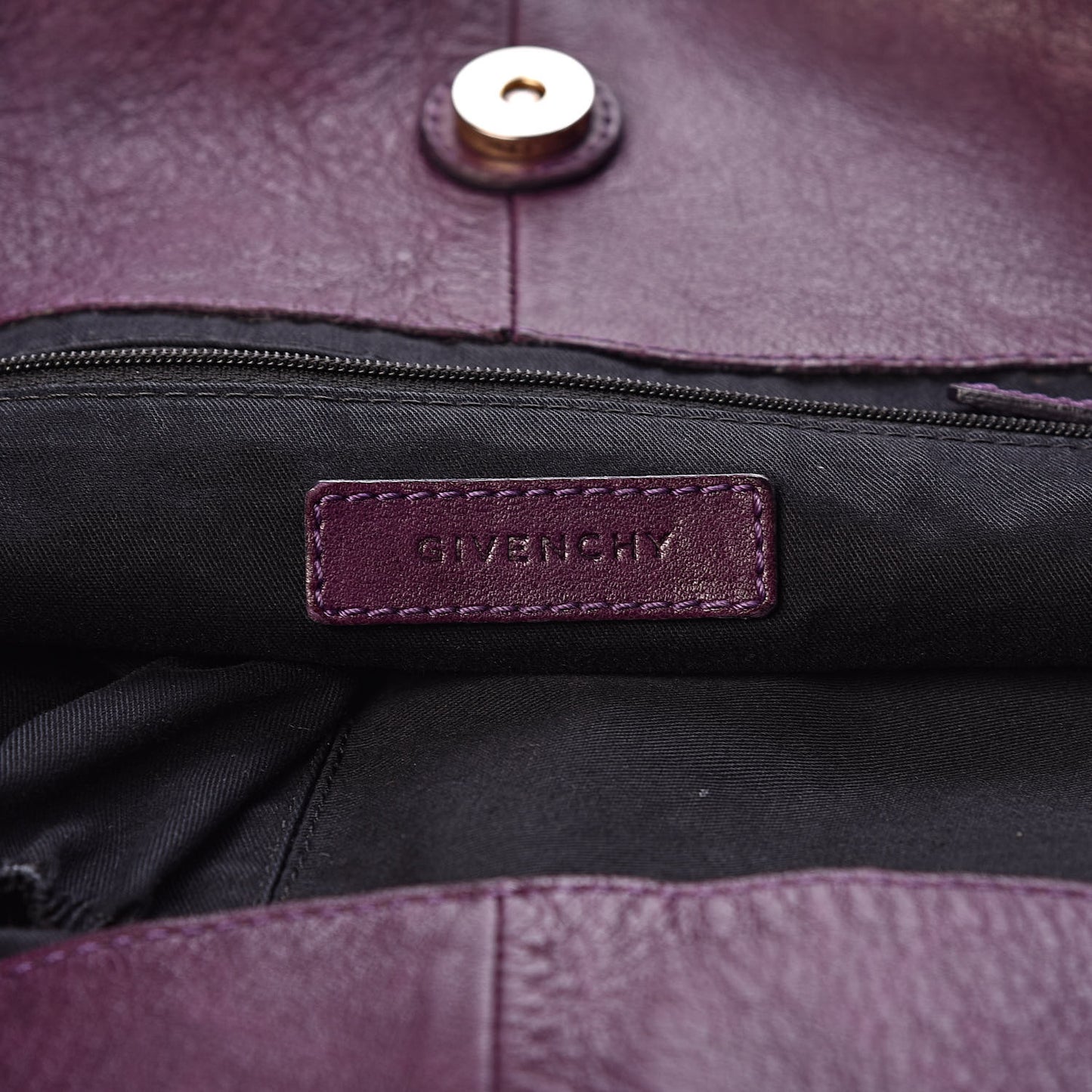 Lambskin George V Apron Bag Purple