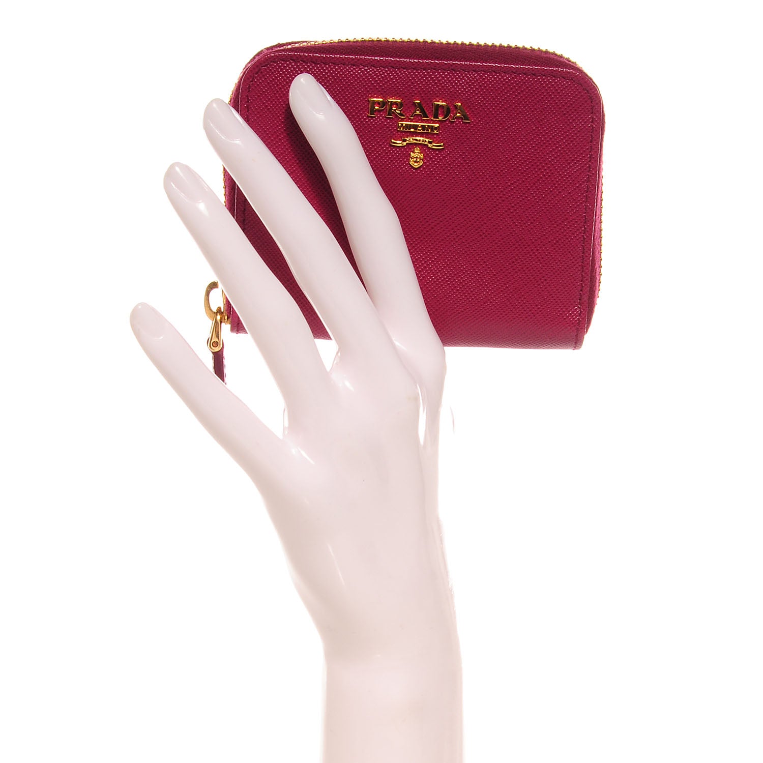 Prada Saffiano Metal Coin Purse Ametista 2 of 11