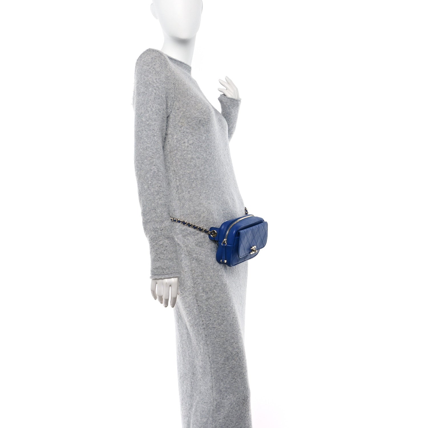 Chanel Calfskin Casual Trip Waist Bag Blue 2 of 9
