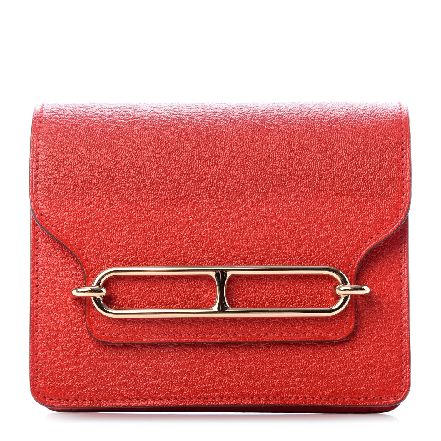 Hermes Chevre Mysore Roulis Slim Wallet Rouge De Coeur 1 of 7