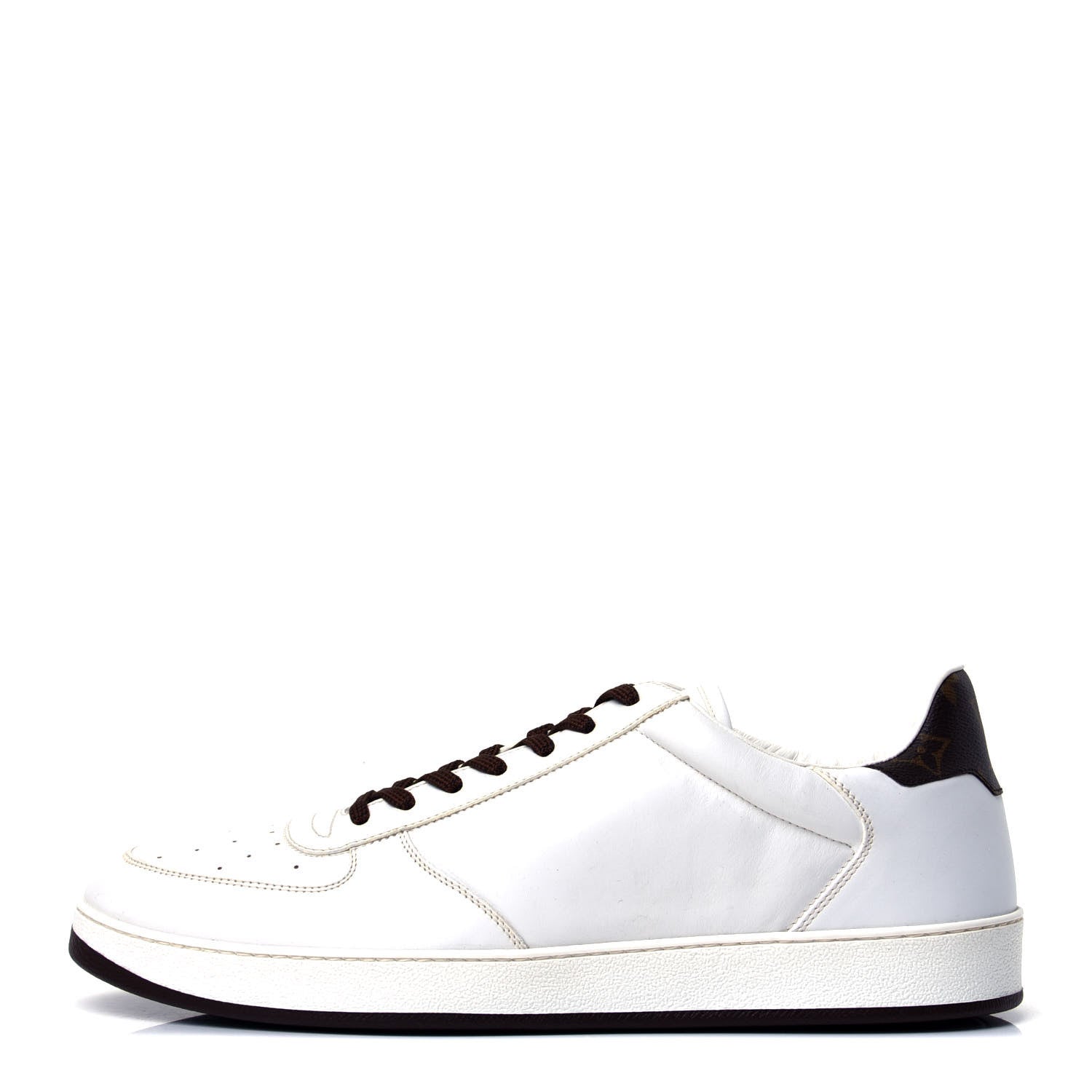 Louis Vuitton Calfskin Monogram Mens Rivoli Sneakers 9.5 White 1 of 5