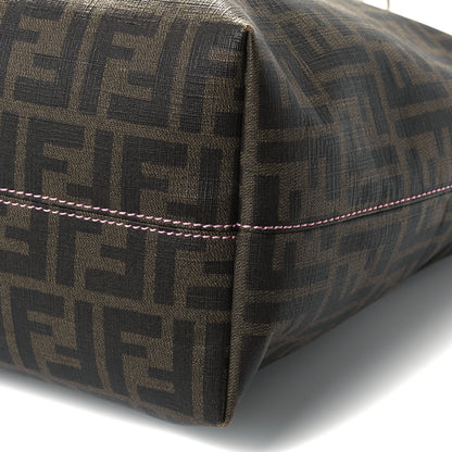 Fendi Zucca Spalmati Medium Roll Tote Tobacco Light Pink 10 of 13