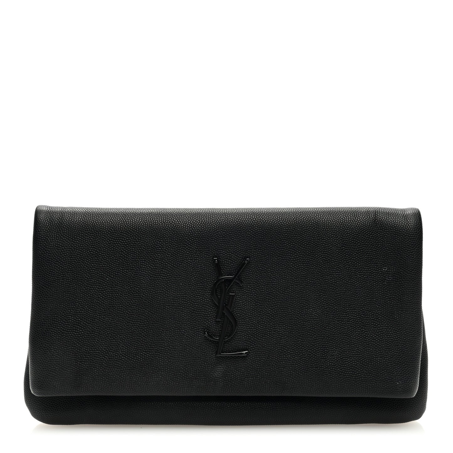 Grain De Poudre West Hollywood Monogram Fold Over Clutch Black