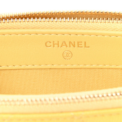 Chanel Caviar Quilted Small Clutch With Chain Yellow 8 of 13