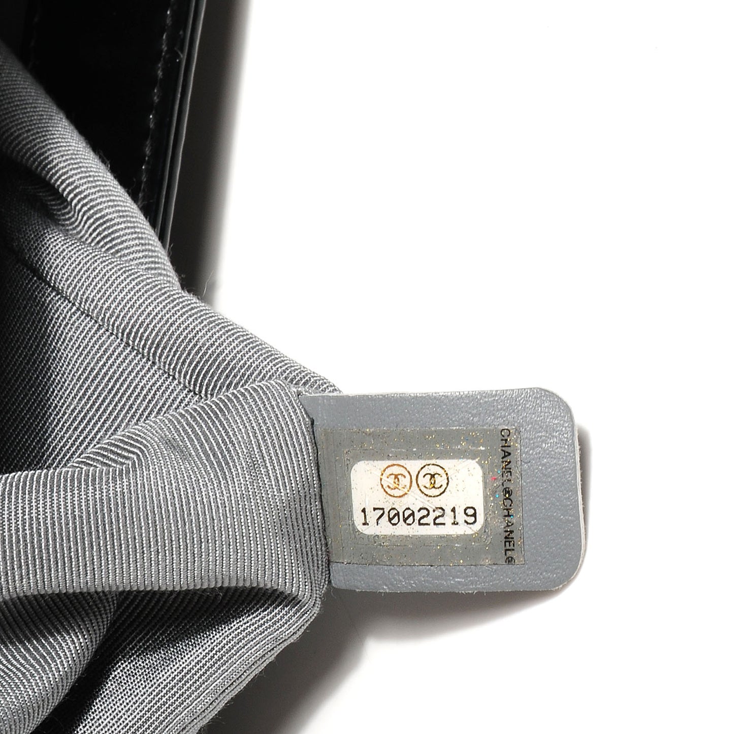 Glazed Calfskin Large Boy Flap Black