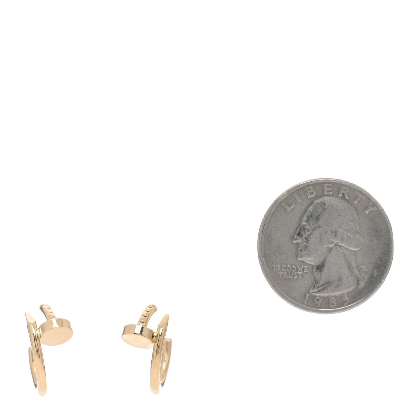 18K Yellow Gold Juste Un Clou Hoop Earrings