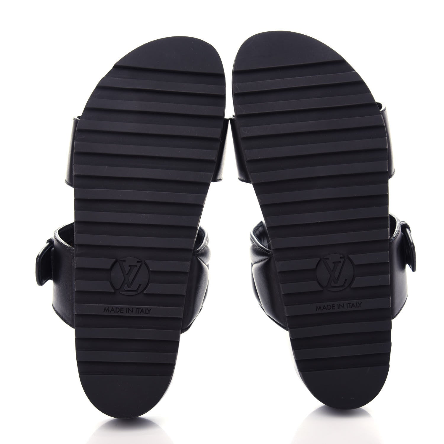 Louis Vuitton Calfskin New Wave Bom Dia Mule Sandals 36 Black 6 of 11