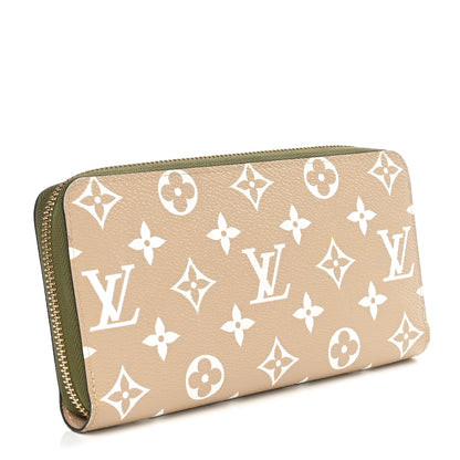 Louis Vuitton Monogram Giant Zippy Wallet Kaki White 3 of 9