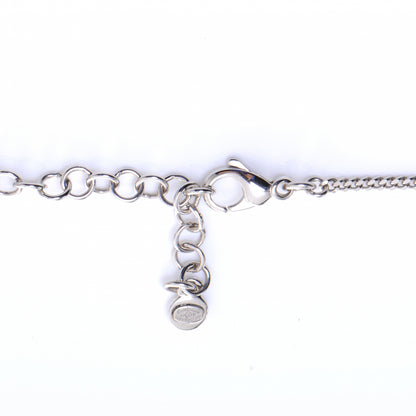 Chanel Crystal CC Dangle Necklace Silver 3 of 5