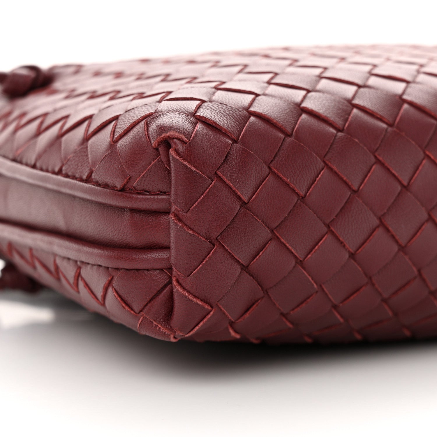 Bottega Veneta Nappa Intrecciato Nodini Crossbody Messenger Bordeaux 9 of 10