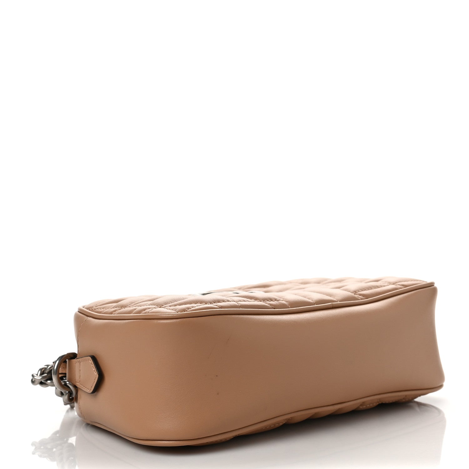 Gucci Calfskin Matelasse Aria Small GG Marmont Chain Shoulder Bag Camelia 4 of 7