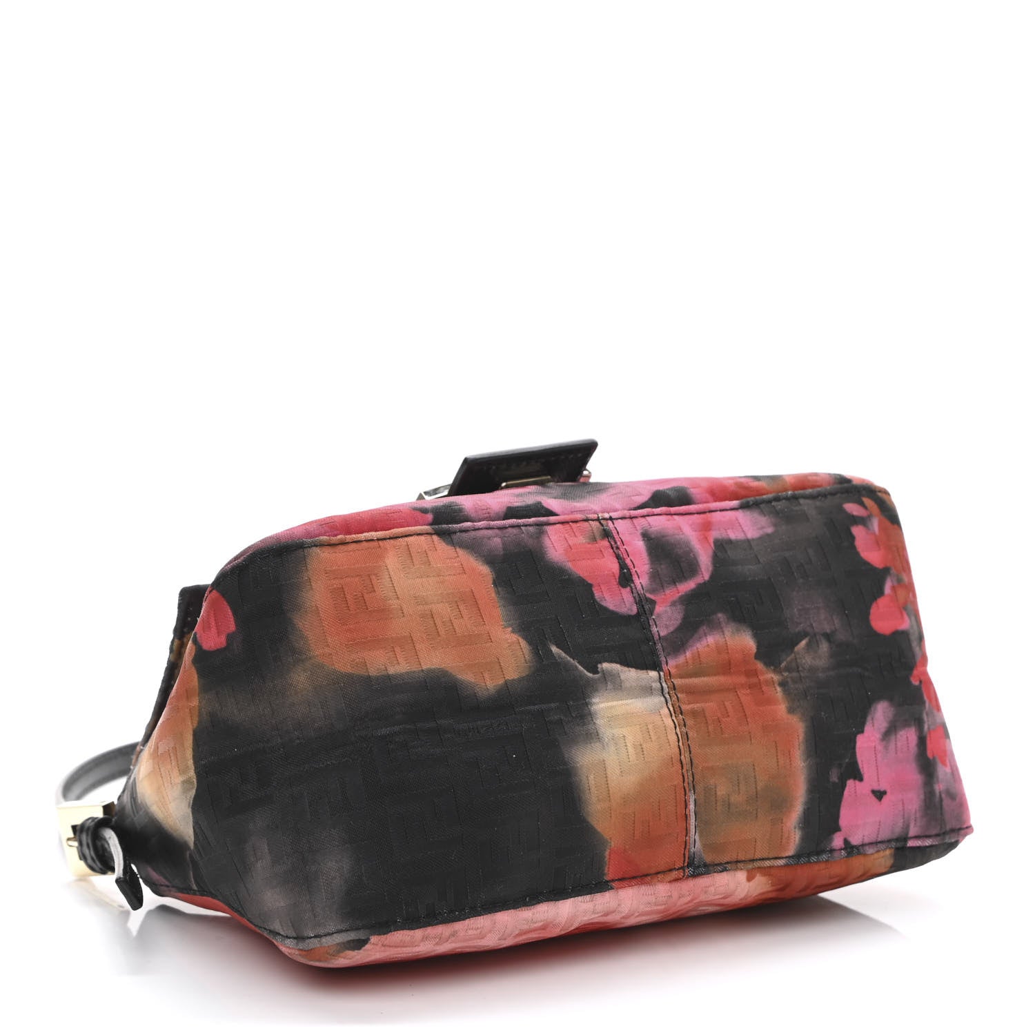 Fendi Zucchino Vitello Floral Mini Forever Mama Baguette Black Multicolor 3 of 9