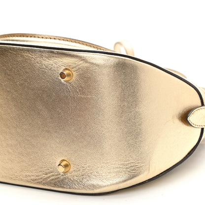 Burberry Horseferry Check Small Orchard Bowling Bag Gold 8 of 9