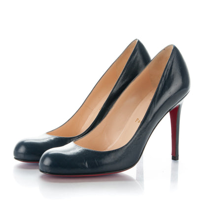 Christian Louboutin Kid Simple 100 Pumps 39 Navy 3 of 5