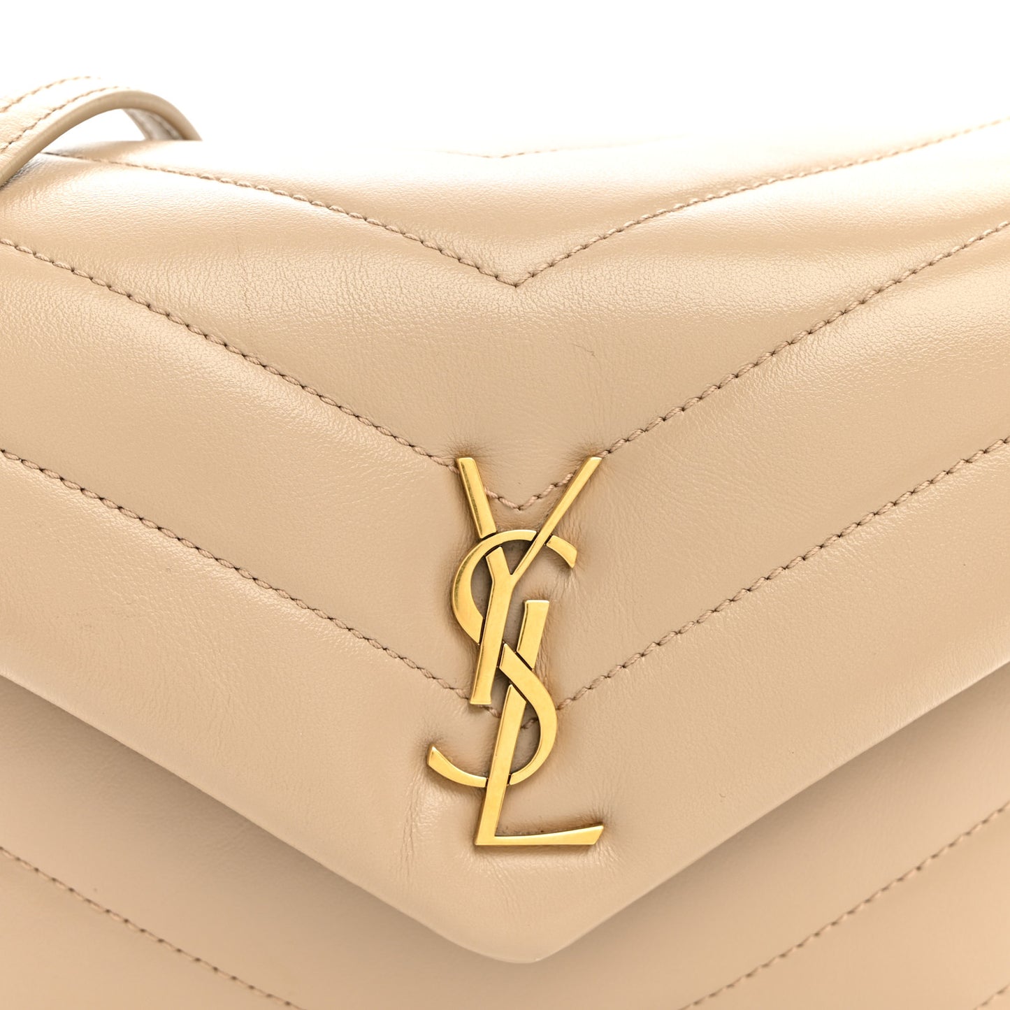 Calfskin Y Quilted Monogram Toy Loulou Crossbody Bag Dark Beige