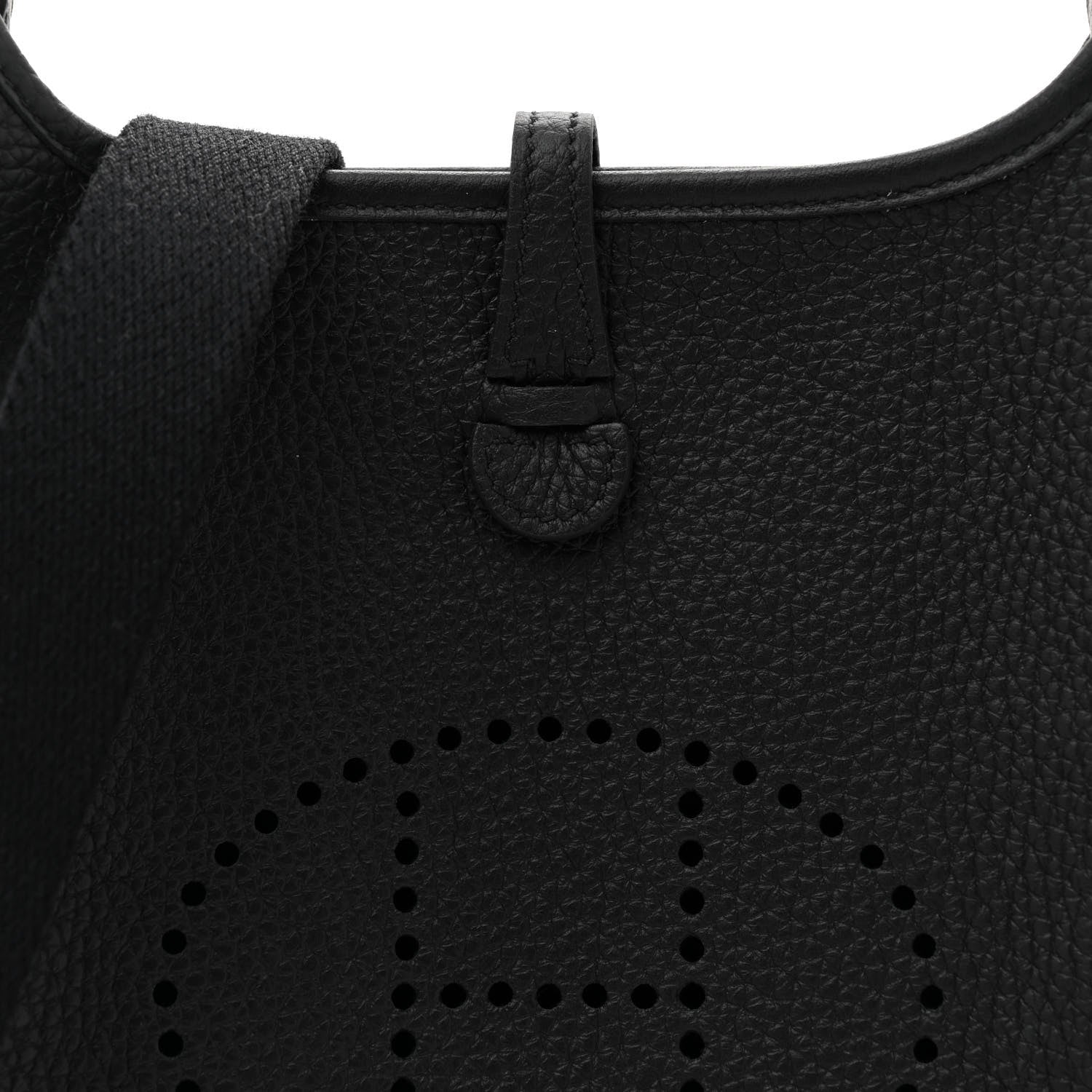 Hermes Taurillon Clemence Evelyne TPM Black 8 of 10