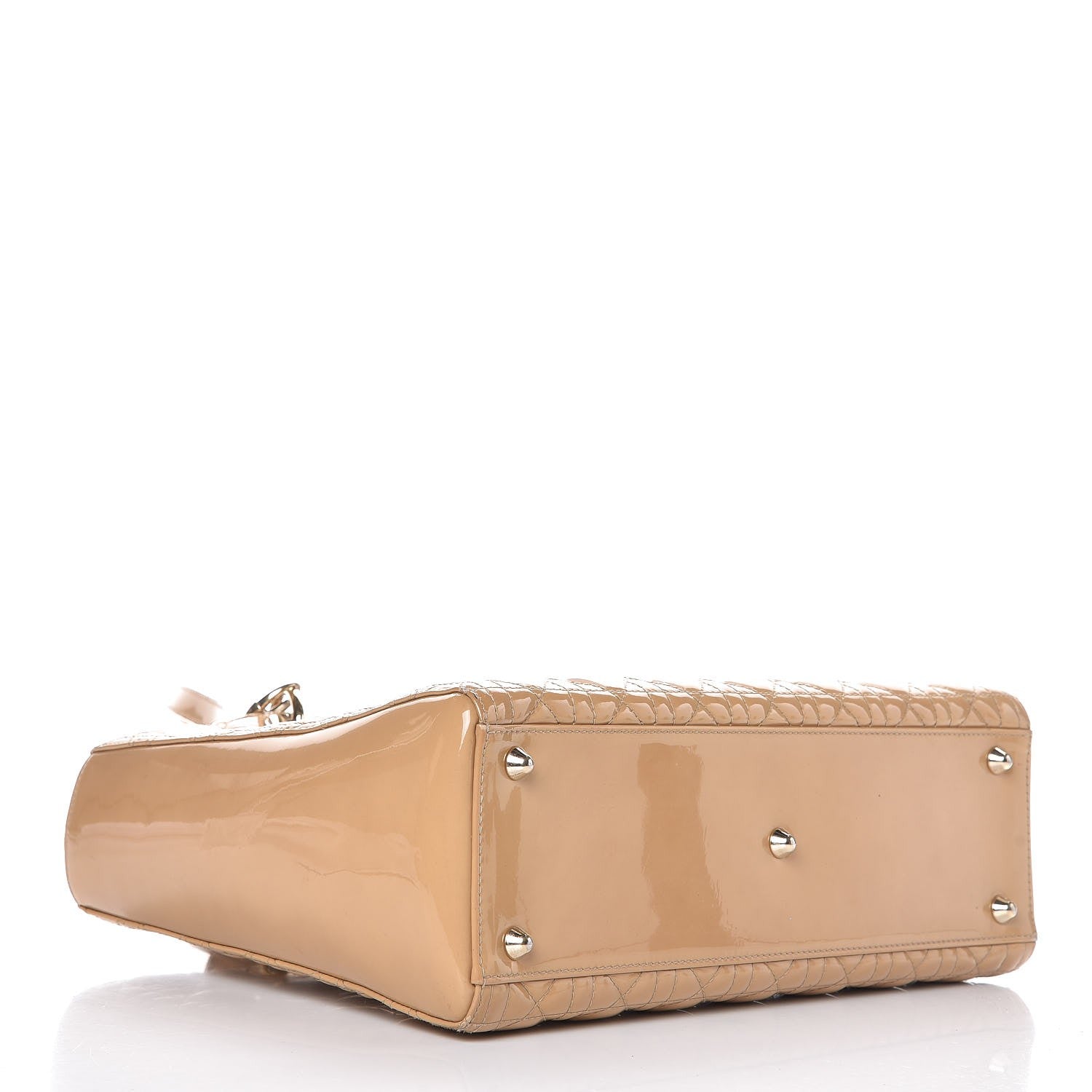 Christian Dior Patent Cannage Large Lady Dior Beige 5 of 20