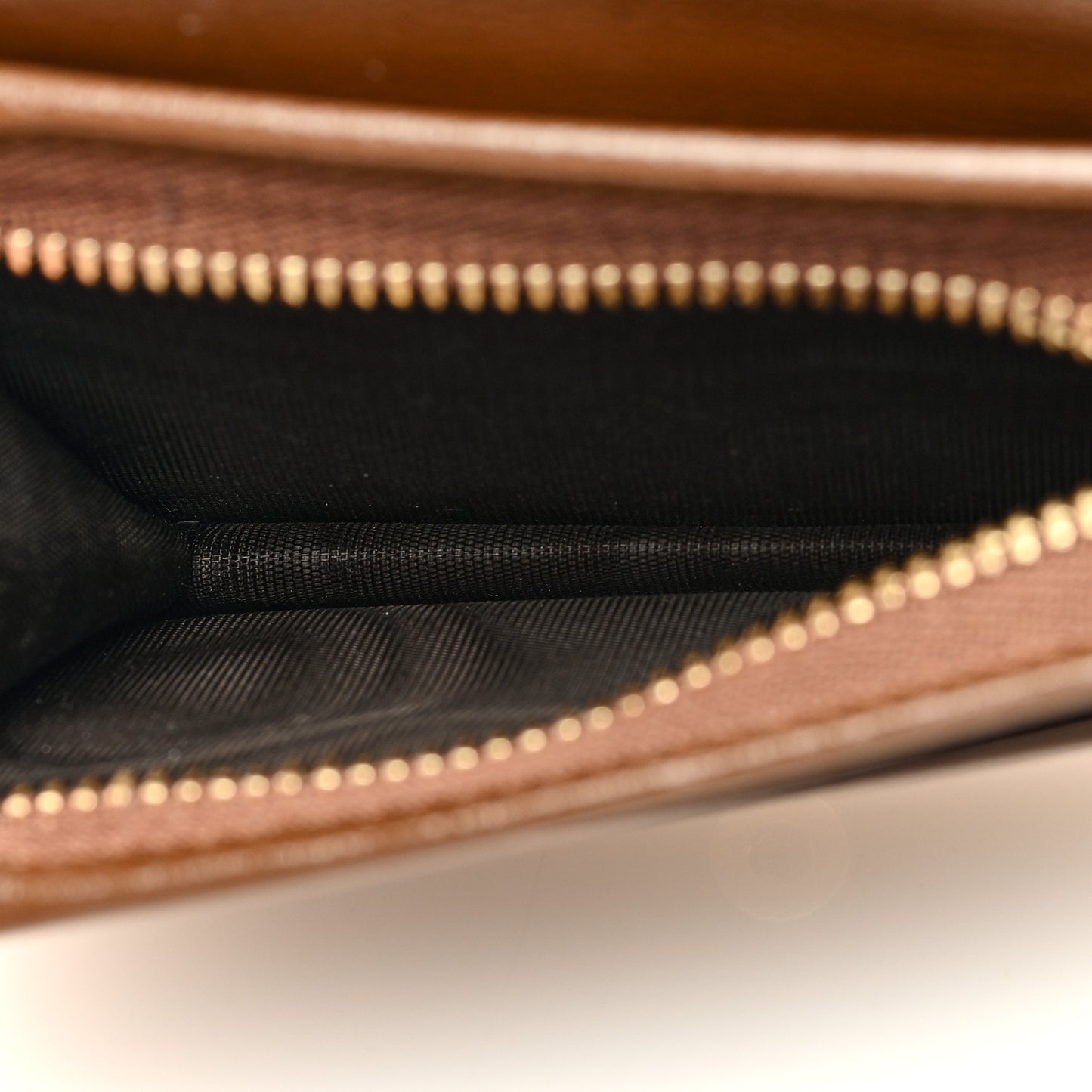 GG Supreme Monogram Horsebit 1955 Card Case Wallet Beige Ebony Brown Sugar