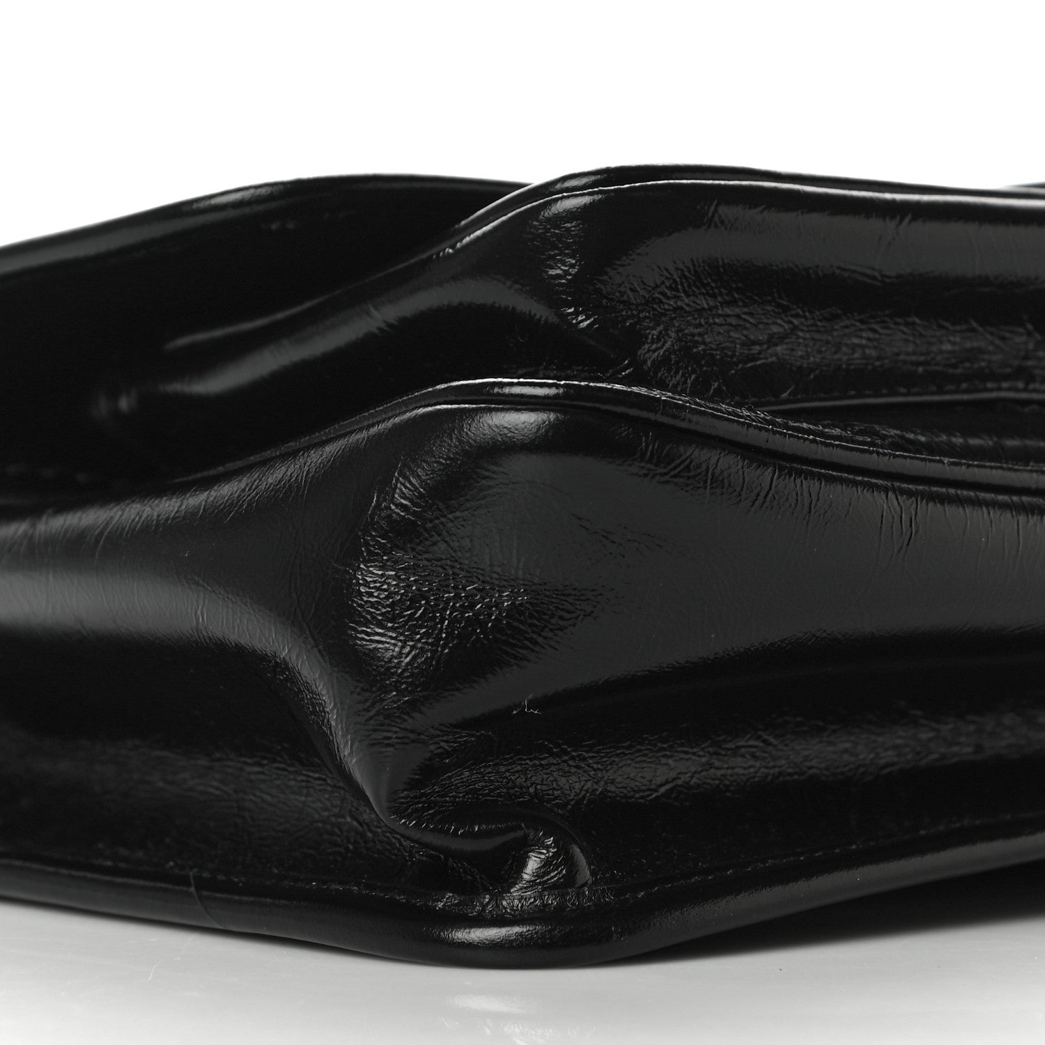 Saint Laurent Crinkled Calfskin Matelasse Monogram Baby Niki Chain Satchel Black 9 of 10
